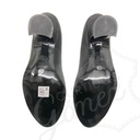 Zapato de Raso Fallera Mod. 20 Sin Correa y Tacón Alto Negro