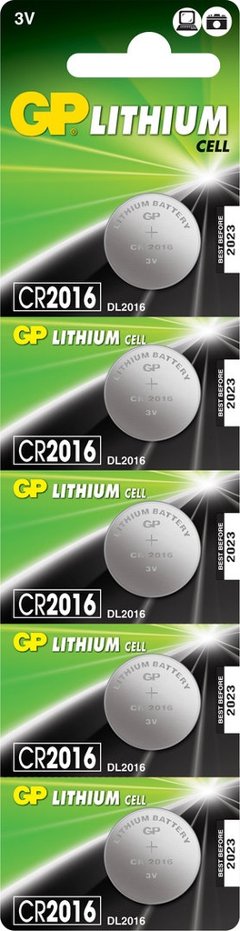 Pila GP Lithium + Battery Mod. CR2016