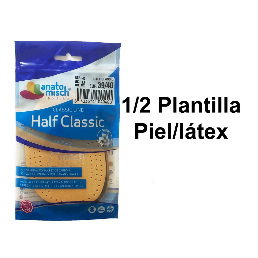 1/2 Plantillas ANATOMISCH Mod. PIEL MATE-LATEX